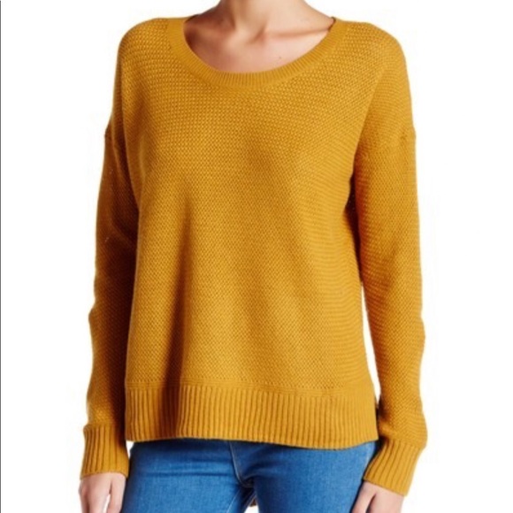 Madewell Sweaters - Madewell Mustard Yellow Ariel High Low Sweater